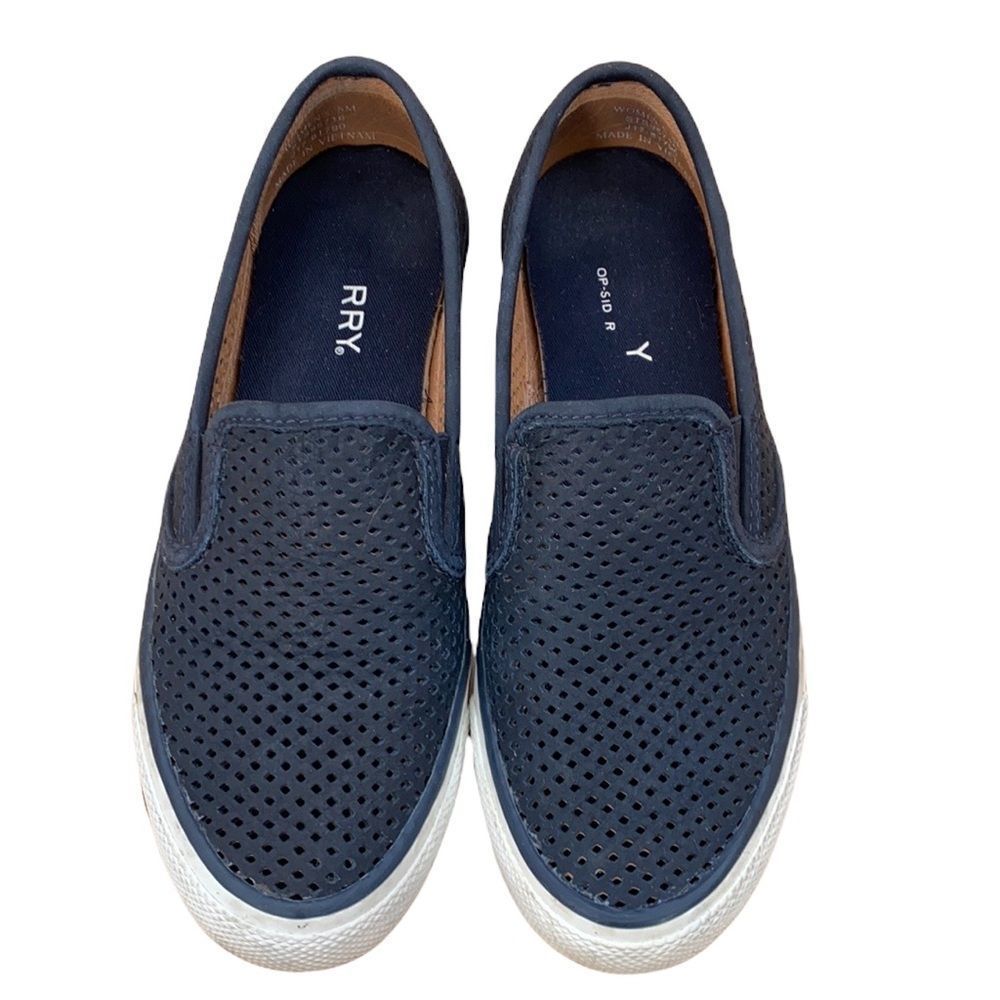 Sperry Seaside Perforated Leather Slip On